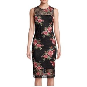 Calvin Klein Lace Floral dress midi sleeveless